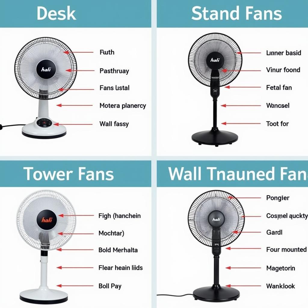 Different Types of Hali Electric Fans