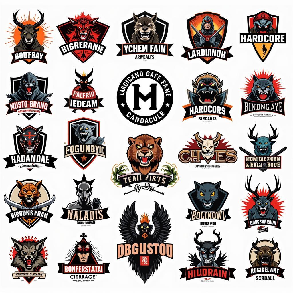 Hardcore Football Fan Logo Designs