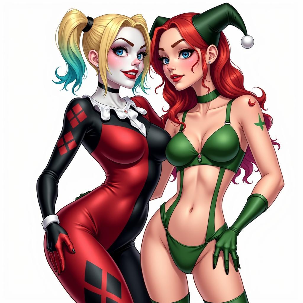 Harley Quinn and Poison Ivy Modern Interpretation