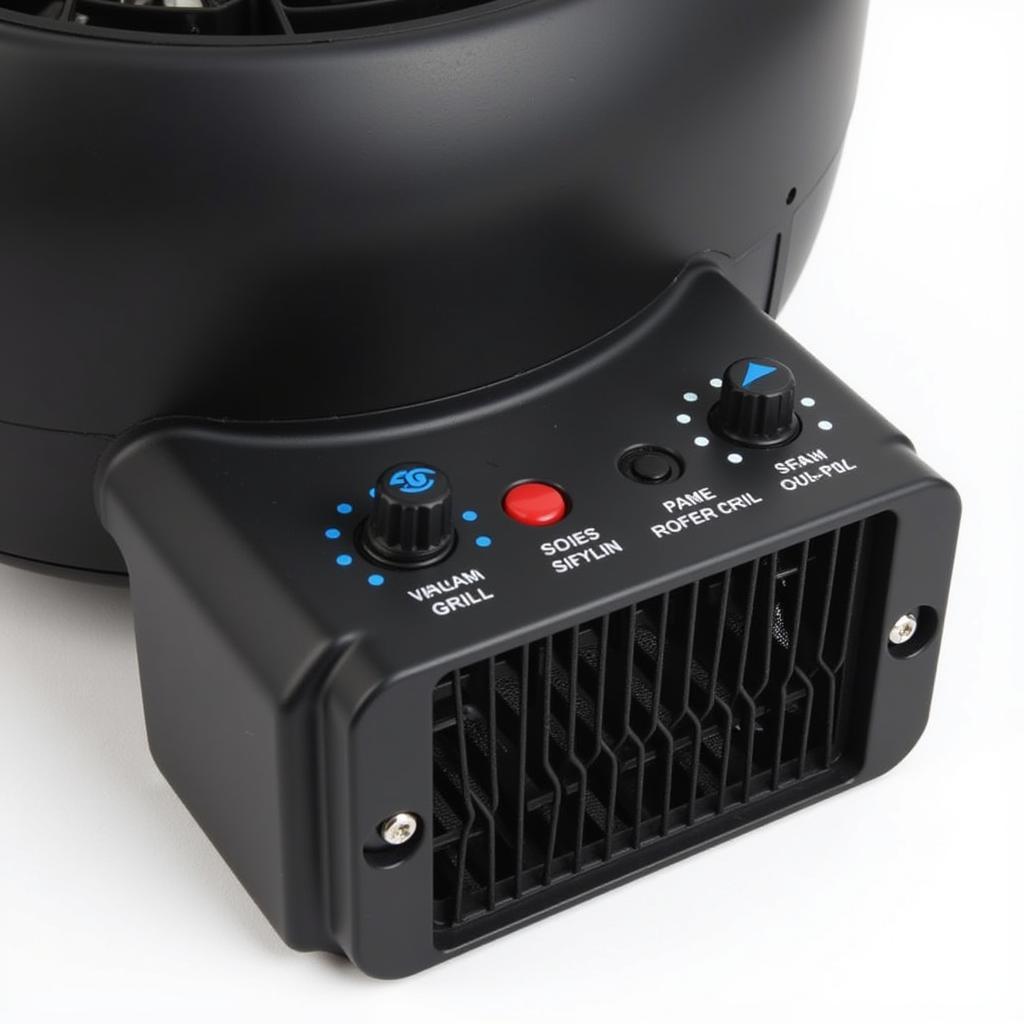 Header Box Fan Features - Speed Controls and Grill Design