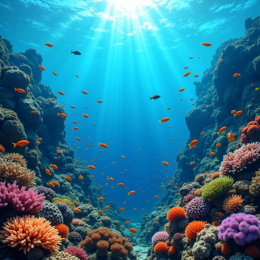 Healthy and Vibrant Coral Reef Ecosystem