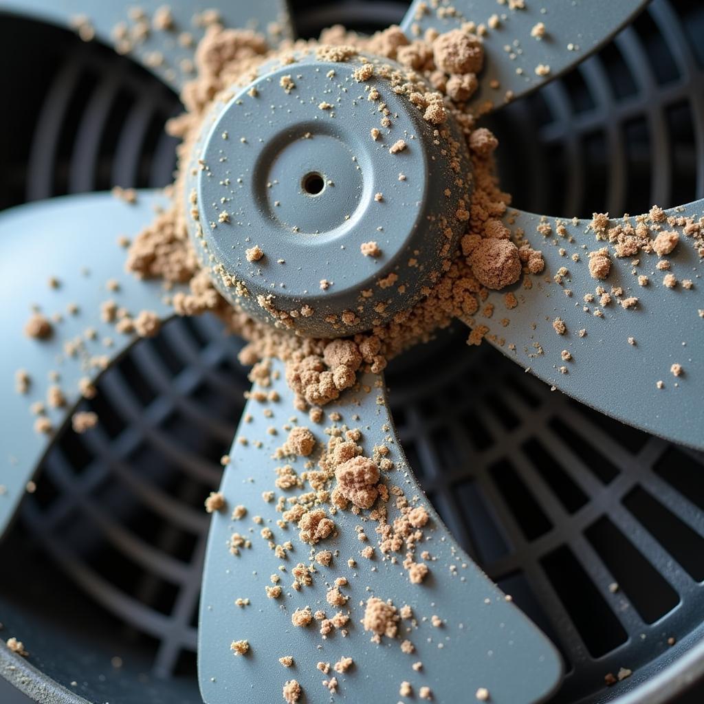 Dust Accumulation on Heat Powered Fan