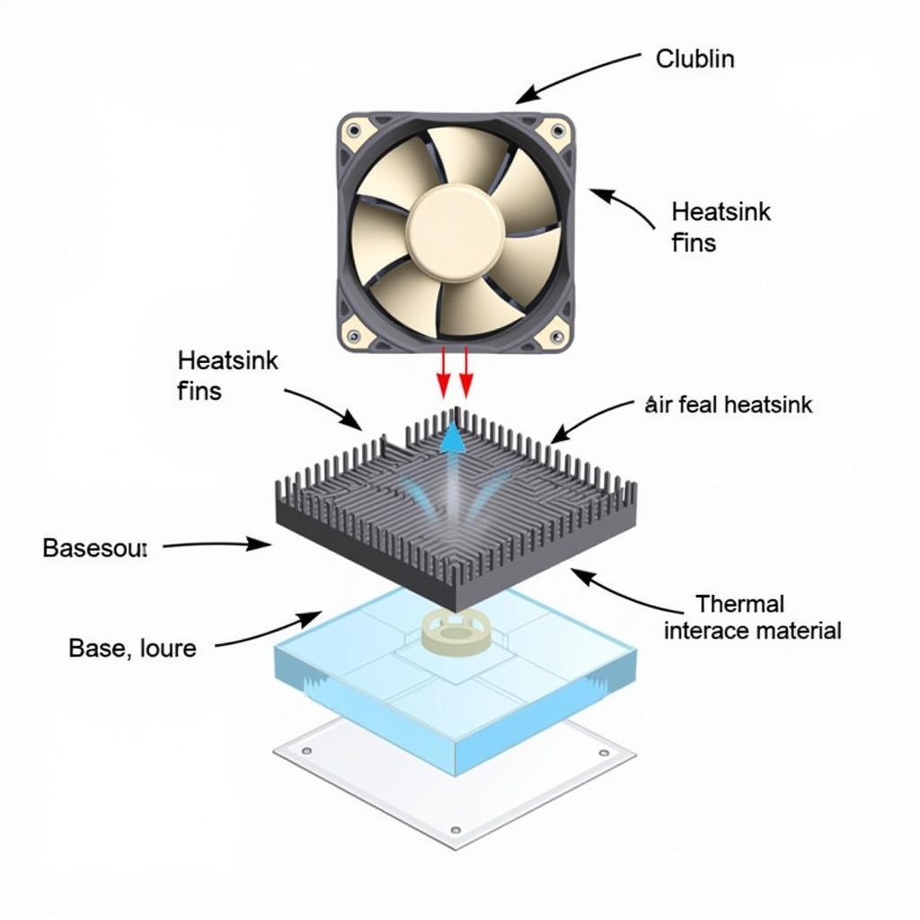 Heatsink Fan Components Diagram