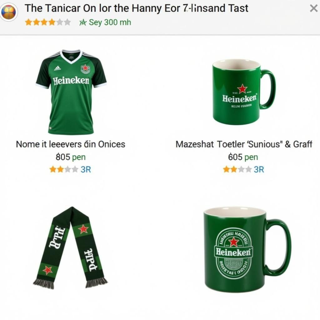 Heineken Fan Merchandise on Online Retailers