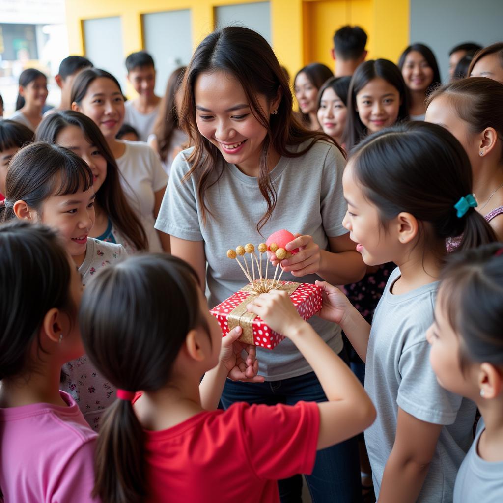 H'Hen Niê participating in fan club activities