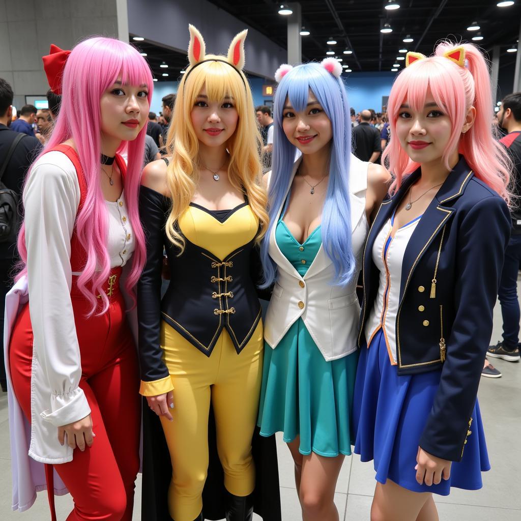 Hiep Khach Giang Ho Fan Cosplayers at a Convention