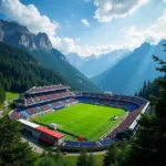 Football Stadium at High Altitude