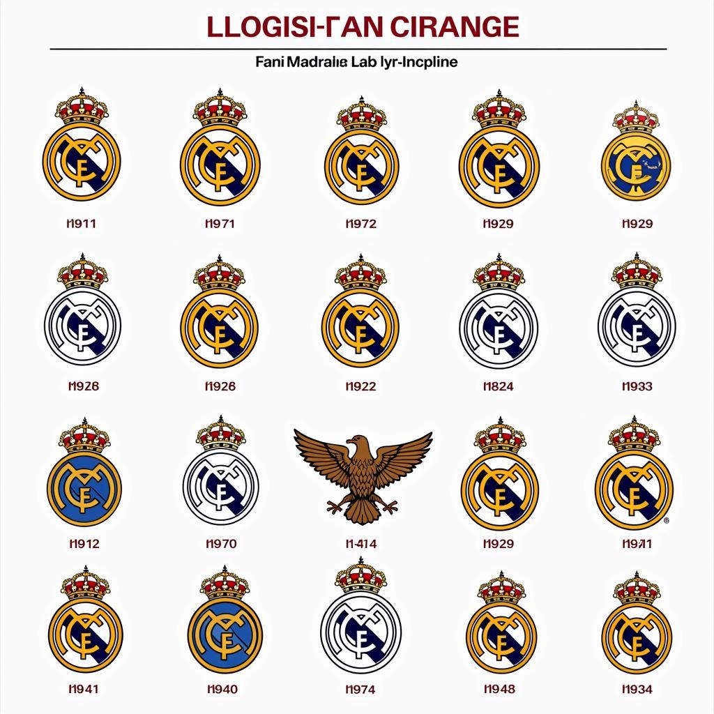 Historical Real Madrid Fan Club Logos