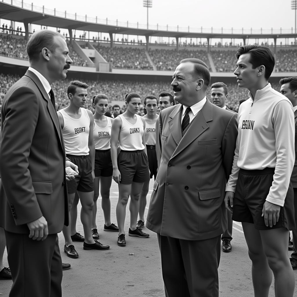 Hitler and German Athletes at the 1936 Olympics