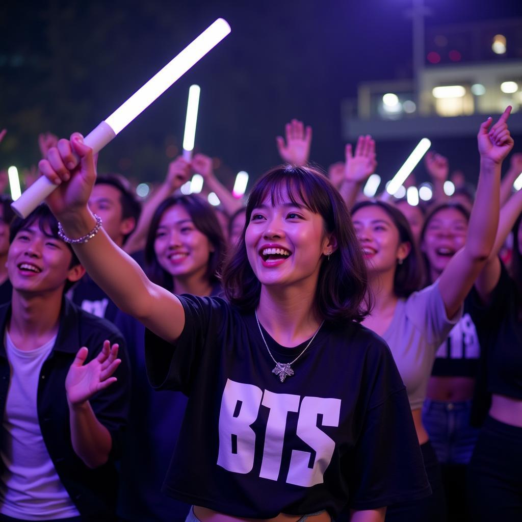 Hoa Minzy at a BTS concert