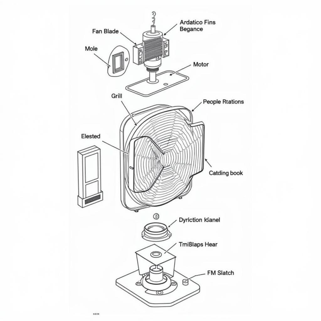 Holmes 20 Performance Box Fan Components Diagram