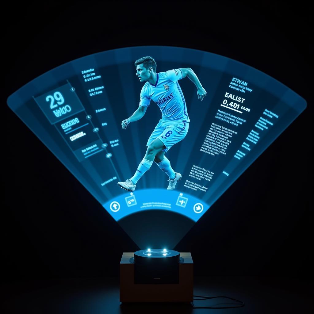 Hologram LED Fan Displaying Player Profile and Statistics