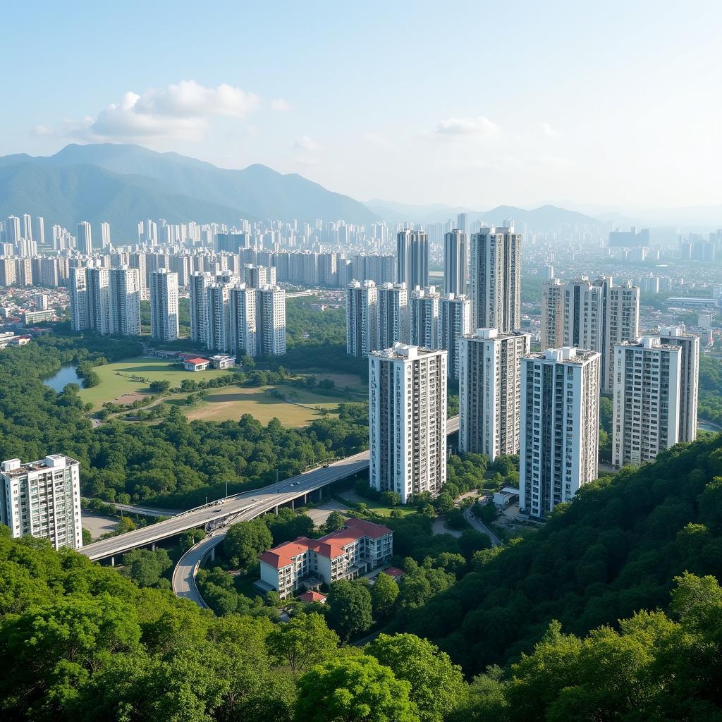 Modern Residential Area in Hong Kong Fan Ling