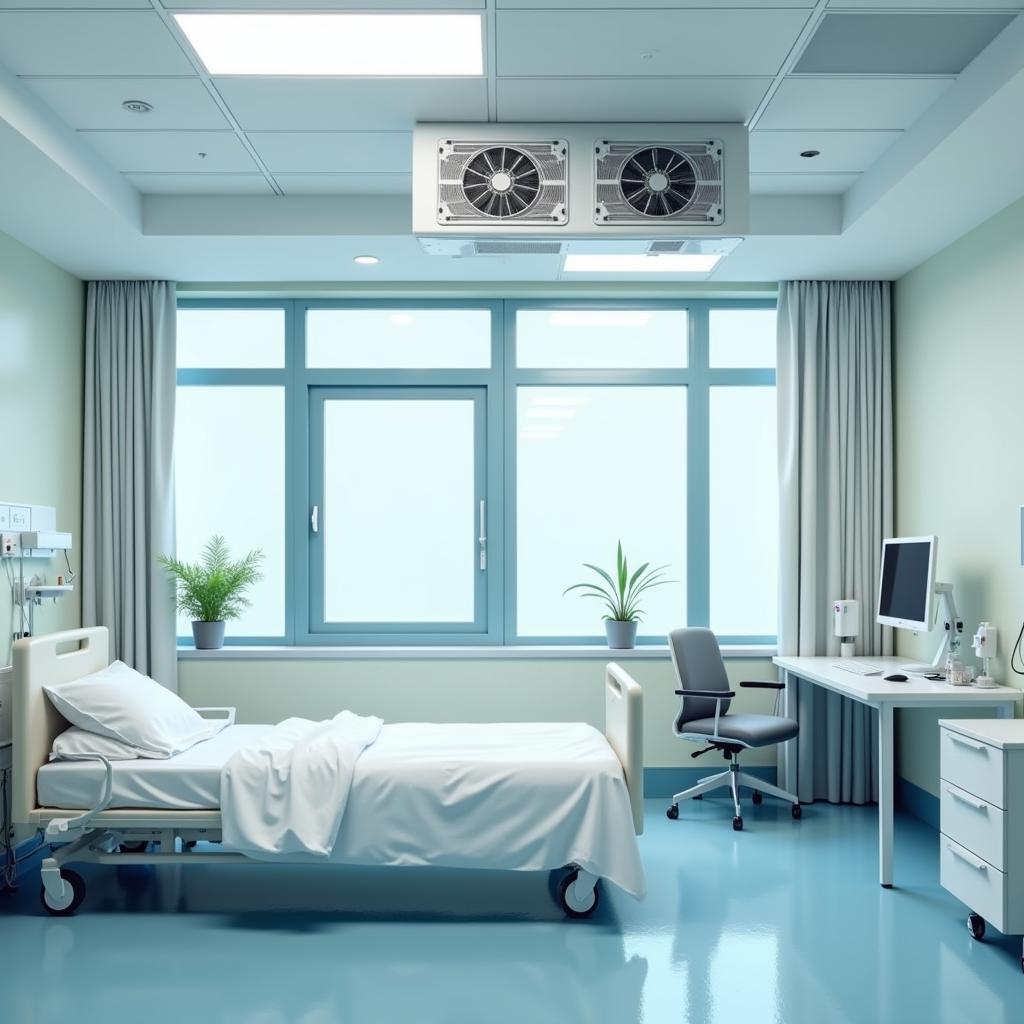 Hospital Room with Ventilation System