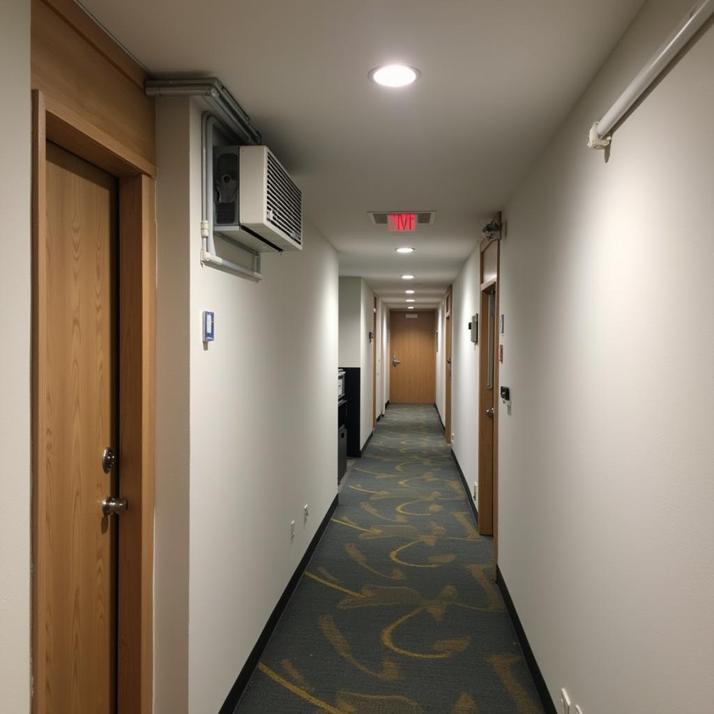 Completed Fan Coil Unit Installation in a Hotel Corridor