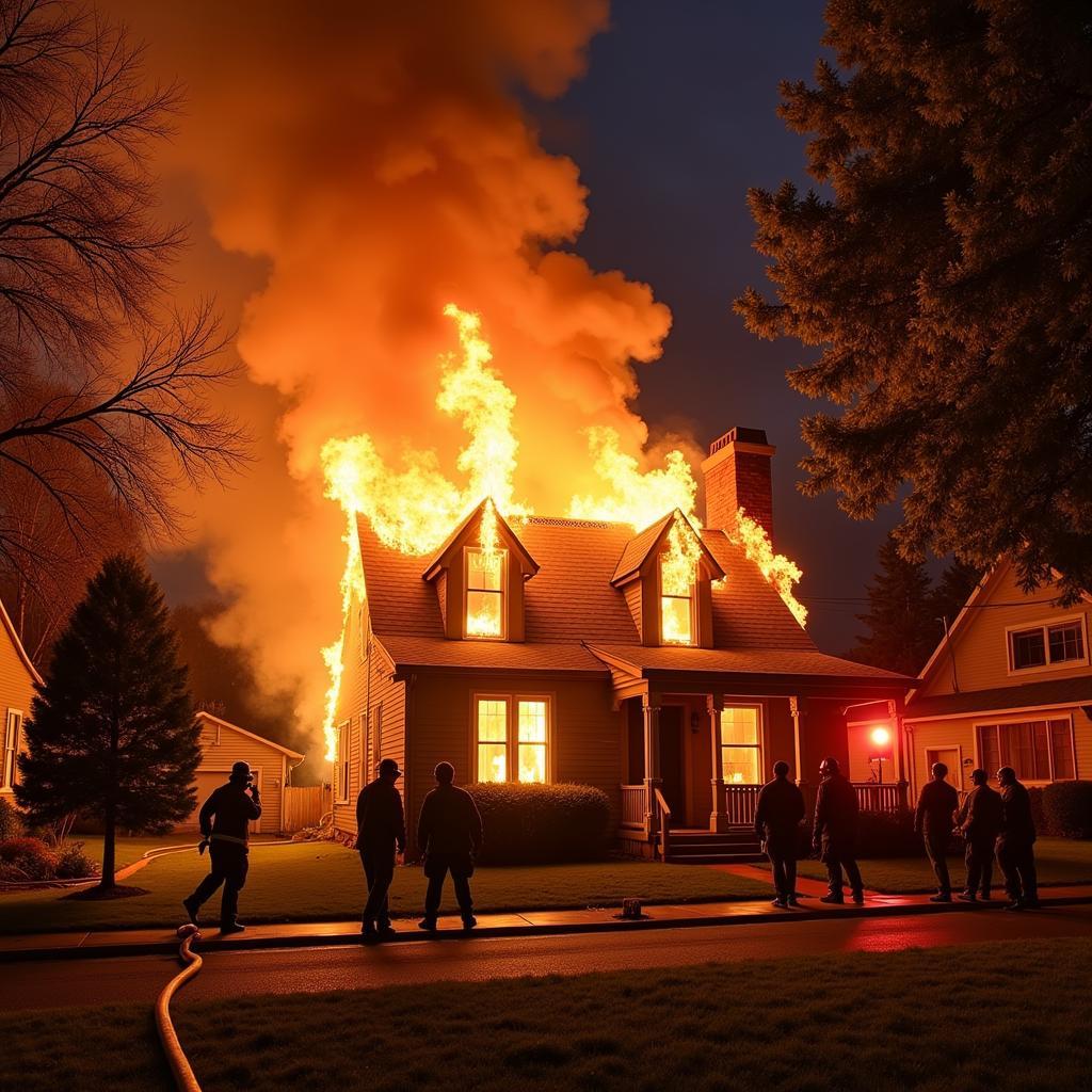 House fire caused by a faulty heater