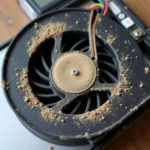 HP 1000 Fan Dust Accumulation