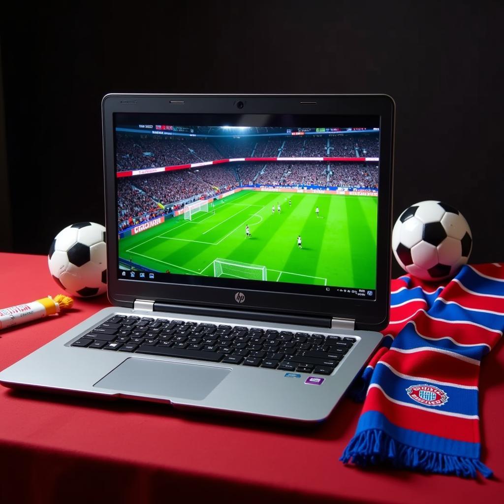 HP Pavilion G4 Laptop Streaming a Football Match