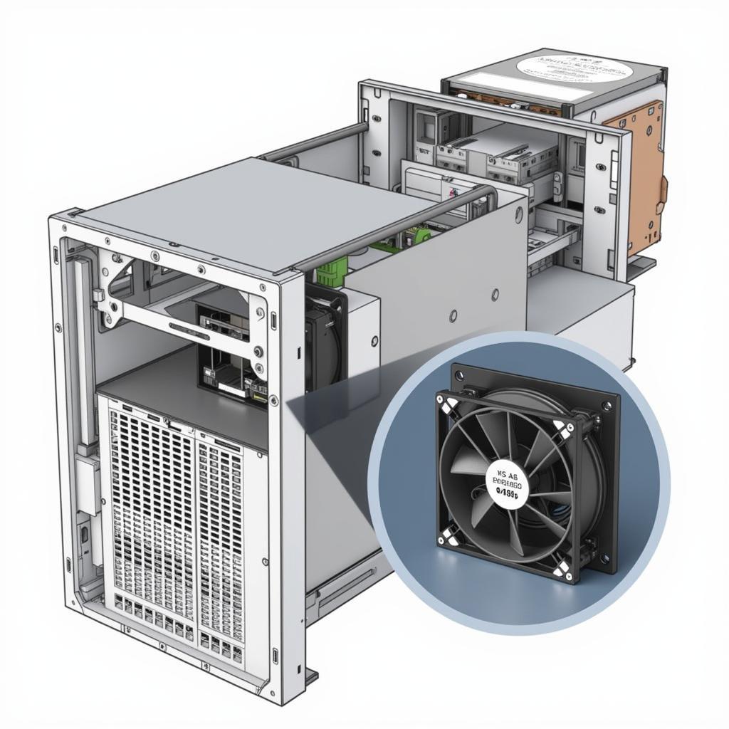 HP ProLiant ML570 G2 Drive Bay Fan Location