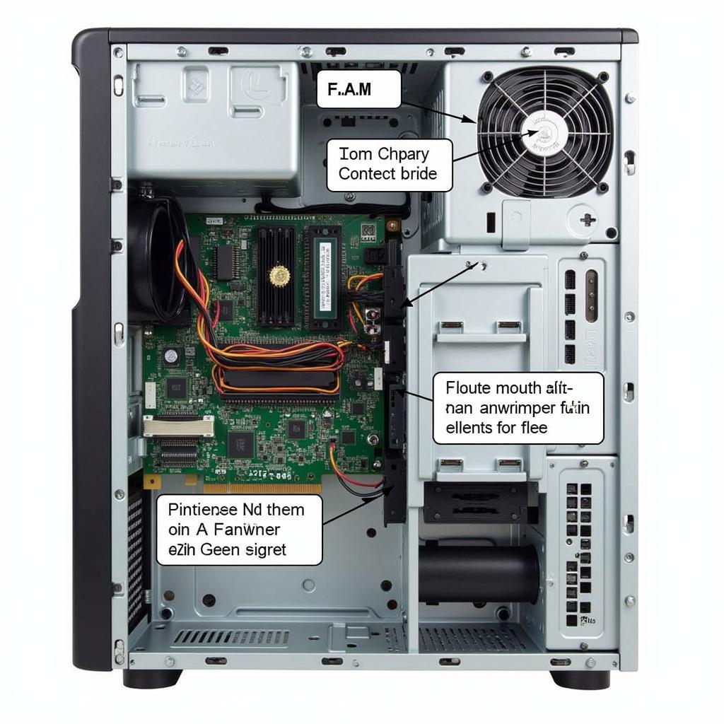 Internal components of the HP Z400 workstation.