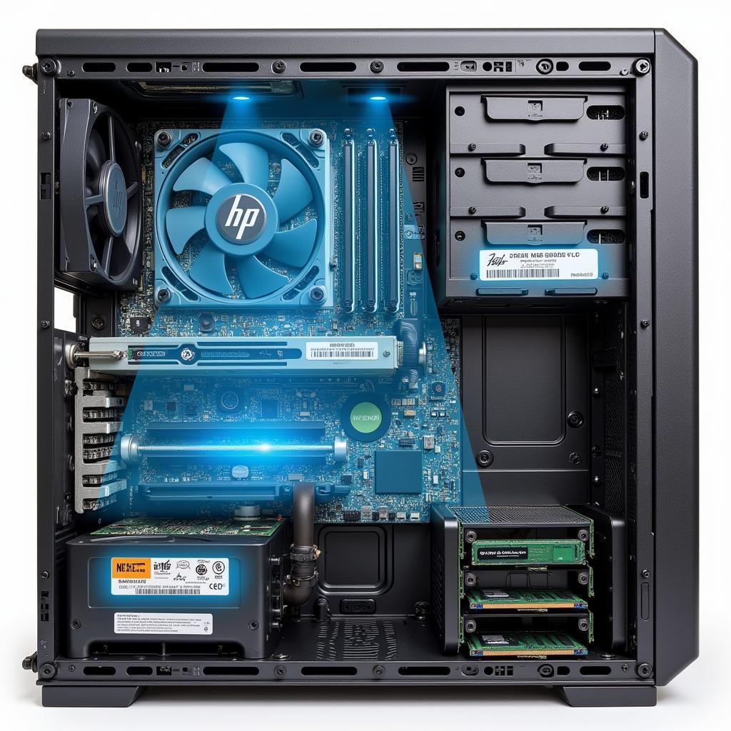 HP Z600 Fan and RAM Location