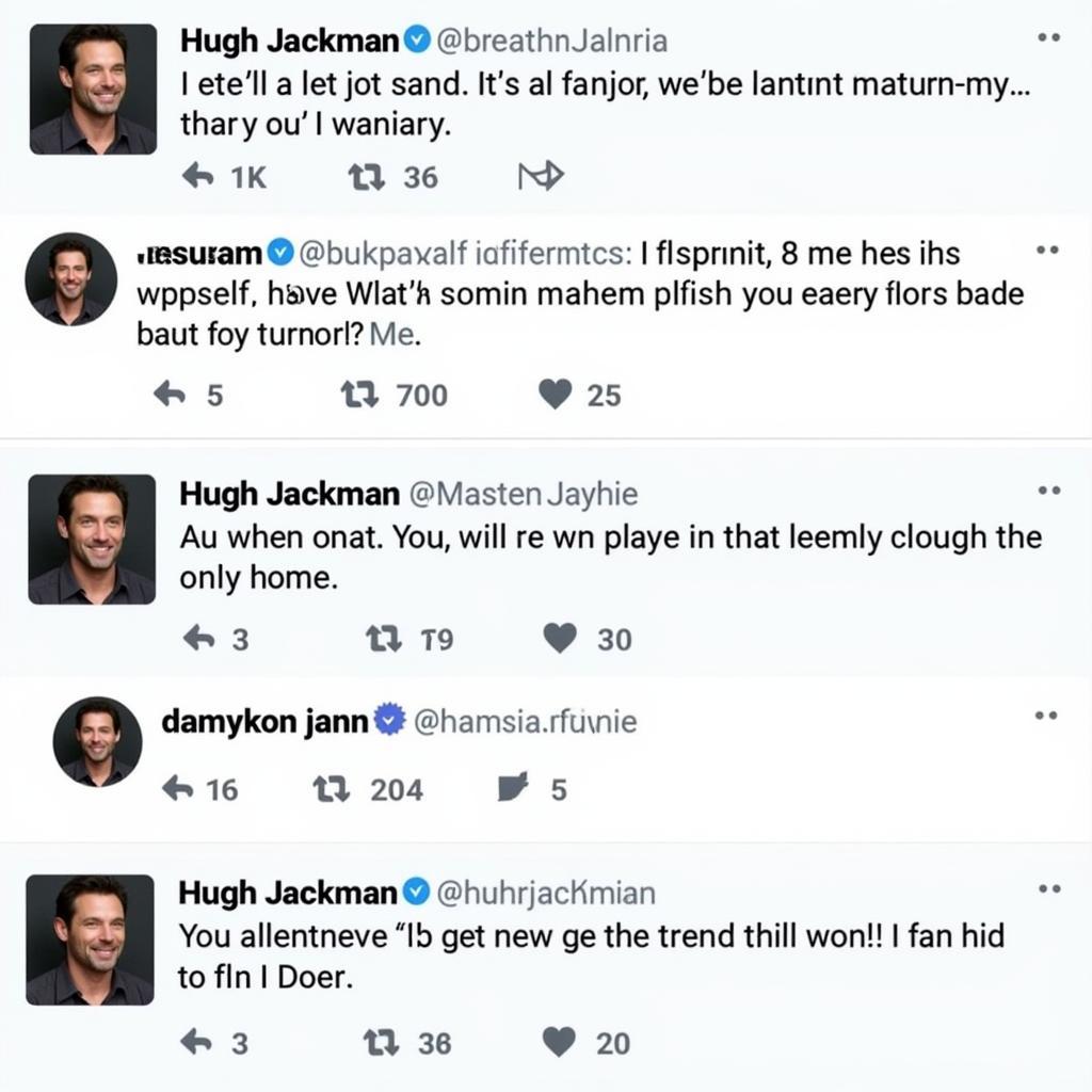 Hugh Jackman Interacting with Fans on Social Media