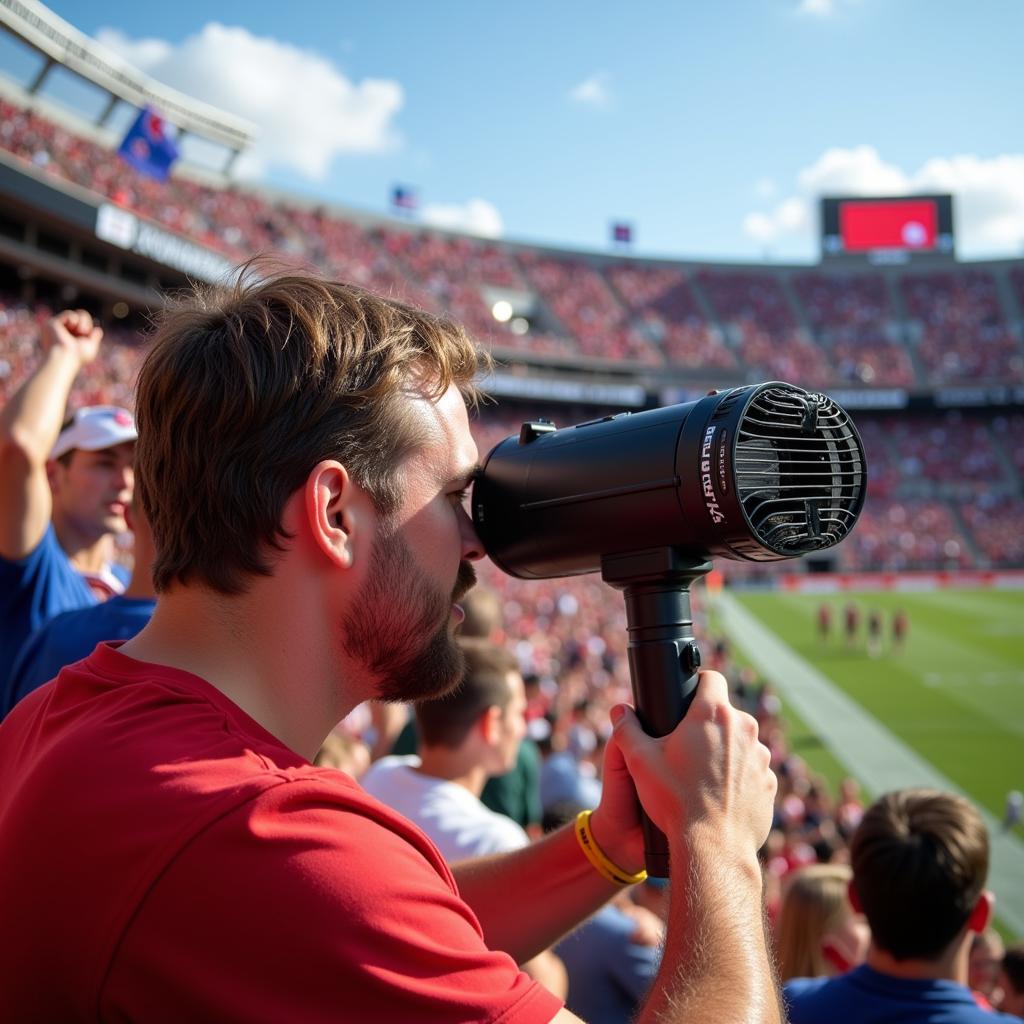 Hunter Dual Fan Cools Down Football Fans