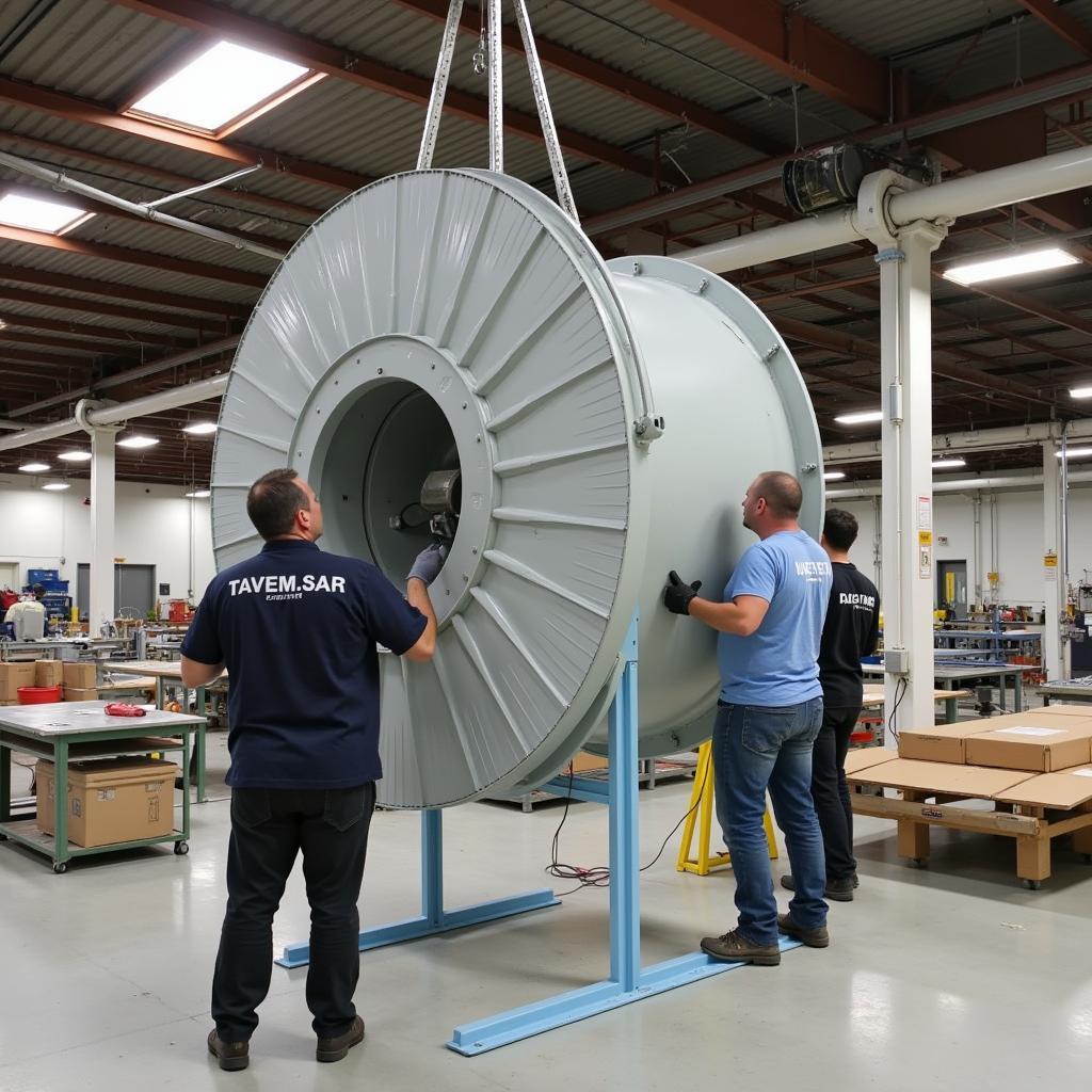 HVLS Fan Installation in a Factory