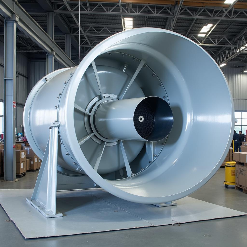 HVLS Fan Cooling a Warehouse