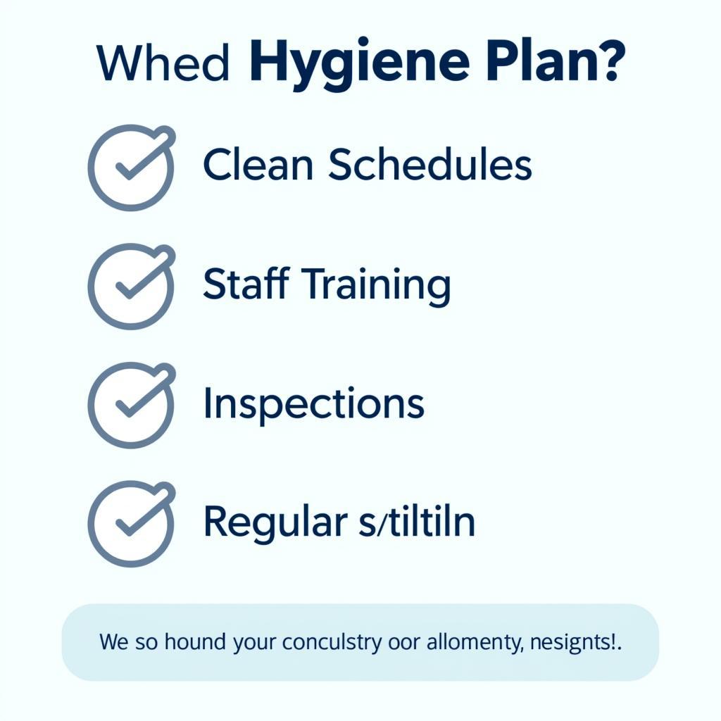 Hygiene plan checklist for food businesses