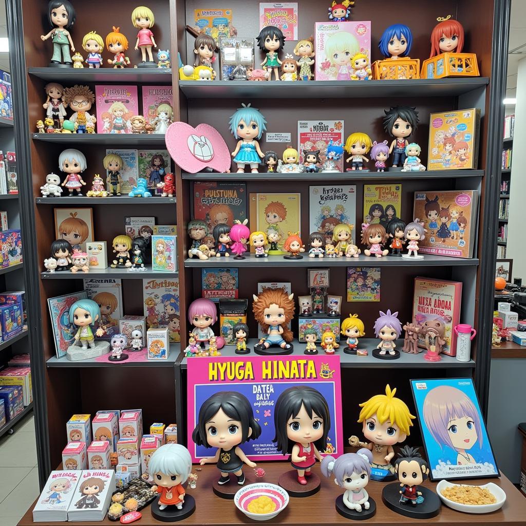 Hyuga Hinata Merchandise Display in an Indonesian Store