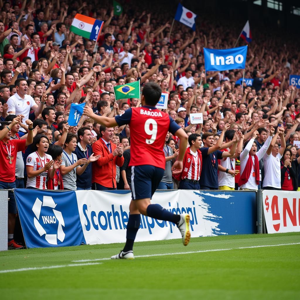 Inao fans cheering for Makoto Soda during a crucial match.