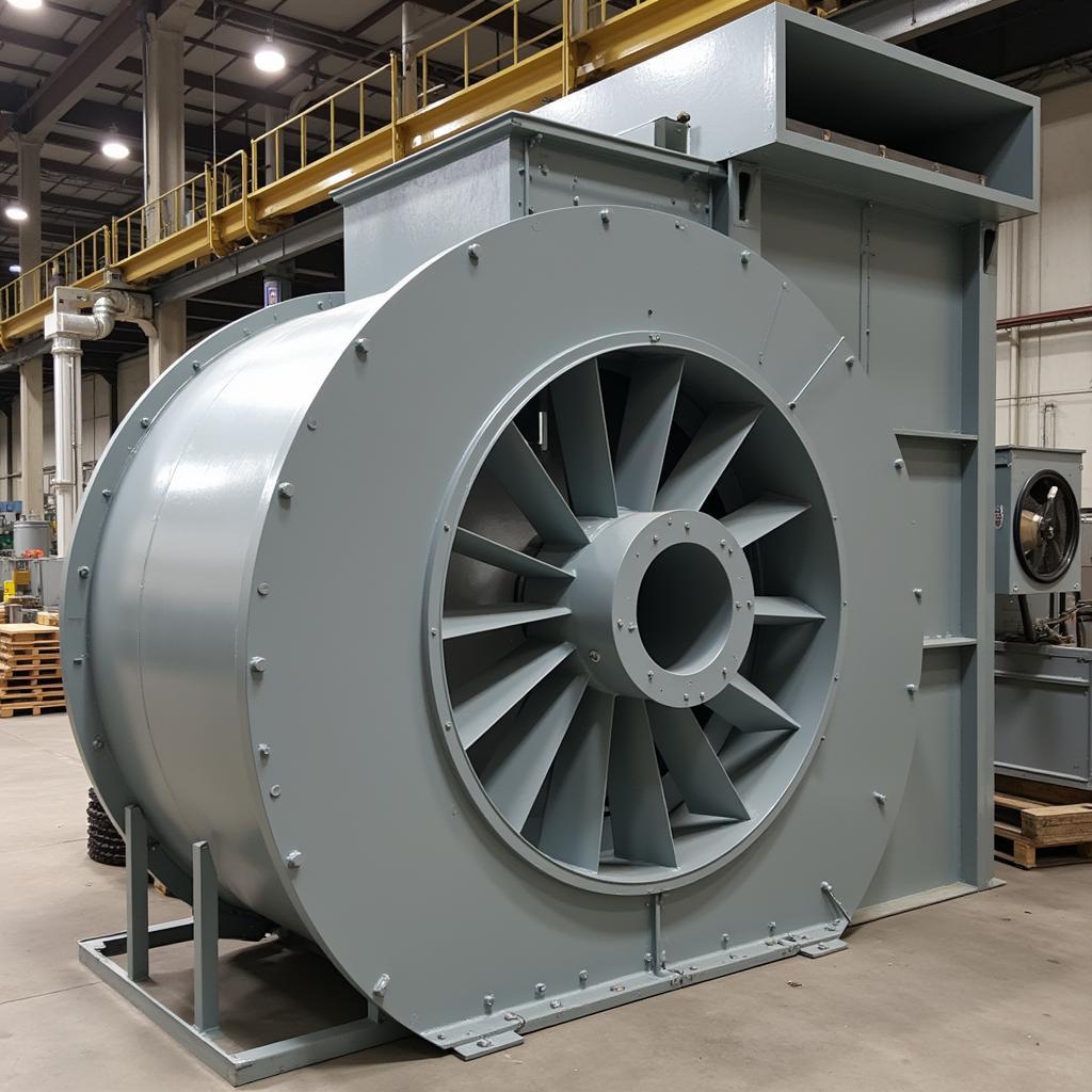 Geometric Form Centrifugal Fan in an Industrial Setting