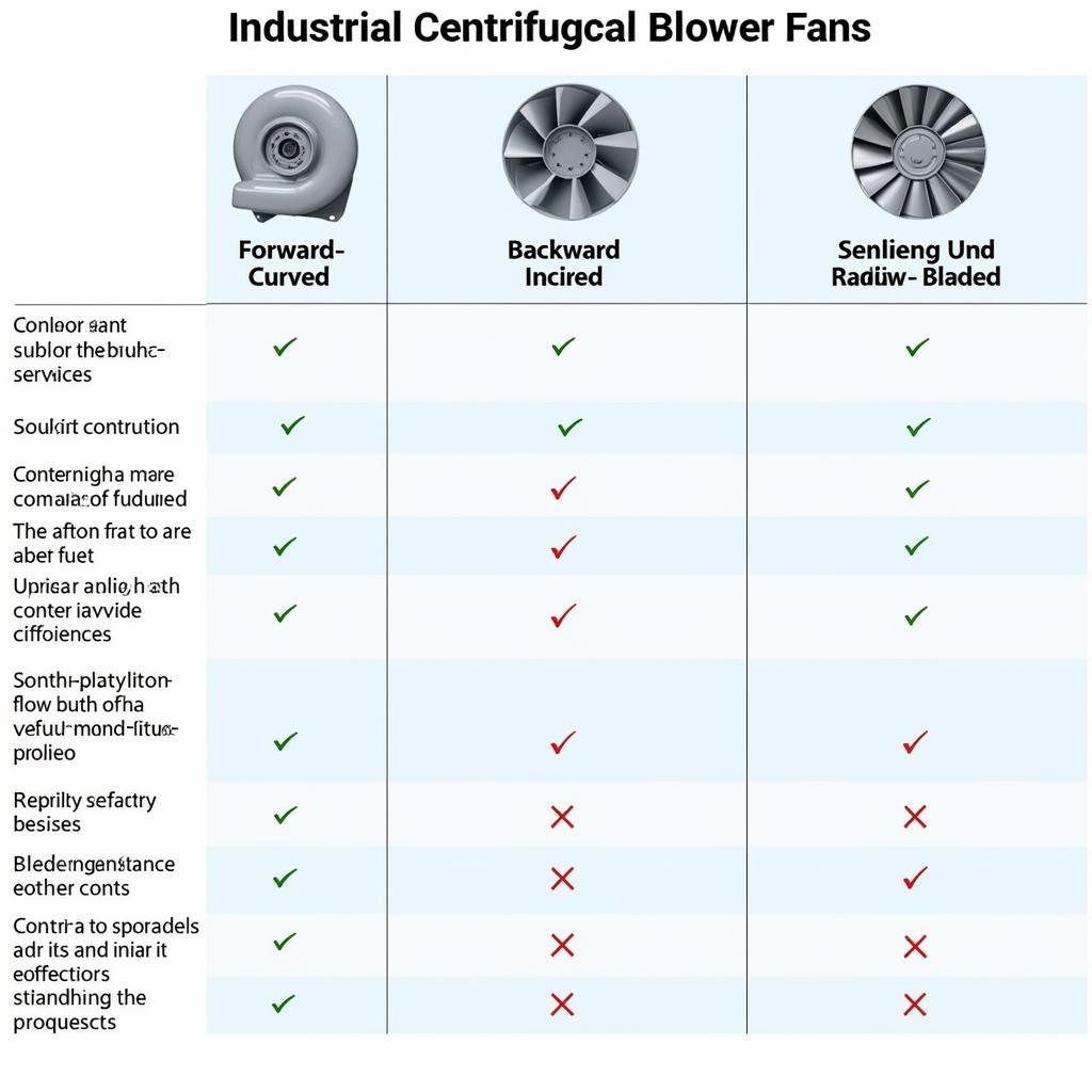 Industrial Centrifugal Blower Fan Types