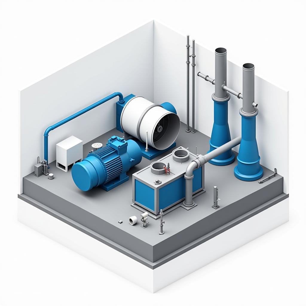 Industrial Centrifugal Fan Isometric Diagram