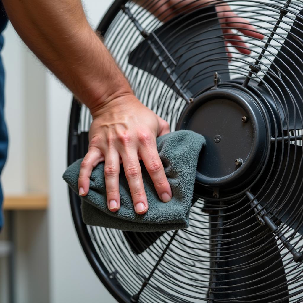 Maintaining an Industrial Floor Fan