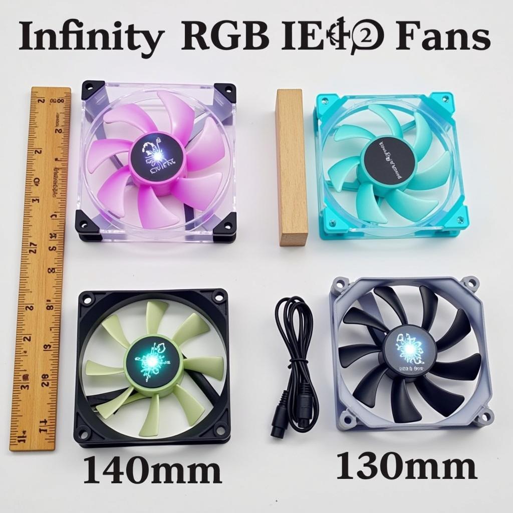 Different Sizes of Infinity RGB LED Fans