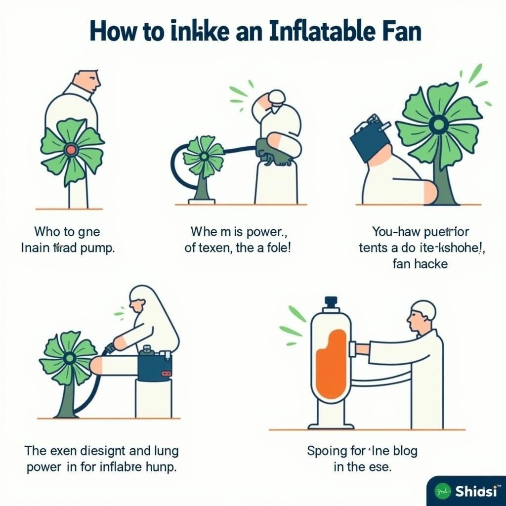 Different ways to inflate an inflatable fan