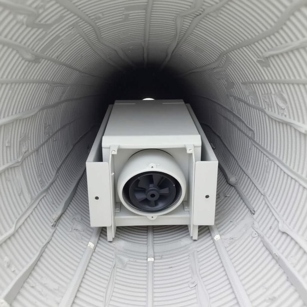 Inline Ducted Fan in Ductwork