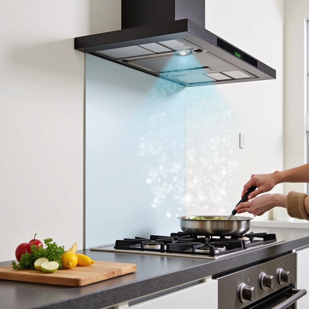 Inline Extractor Fan Effectively Removing Cooking Odors in a Modern Kitchen