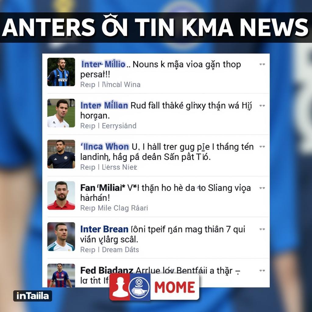 Inter Milan News Update Shared on Facebook by Vietnamese Fans