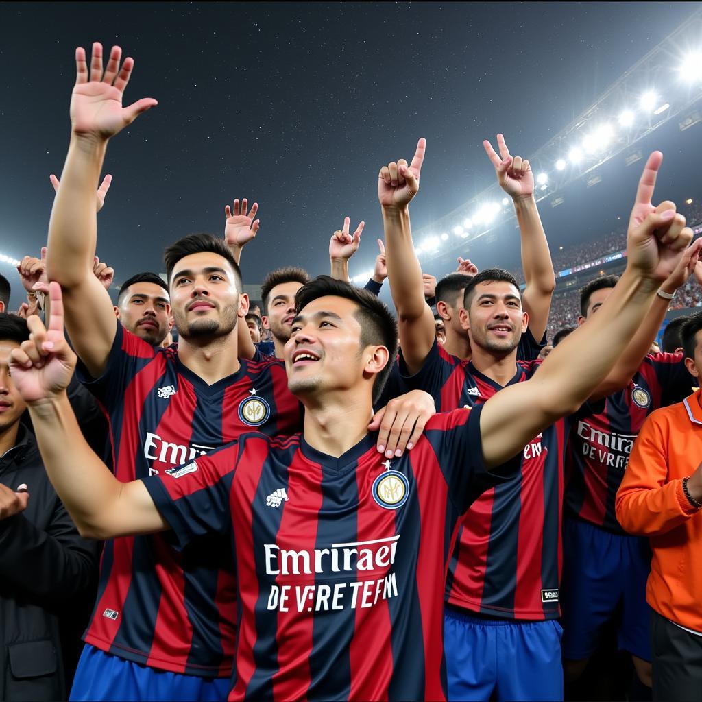 Vietnamese Inter Milan Fans celebrating a goal on their Facebook group