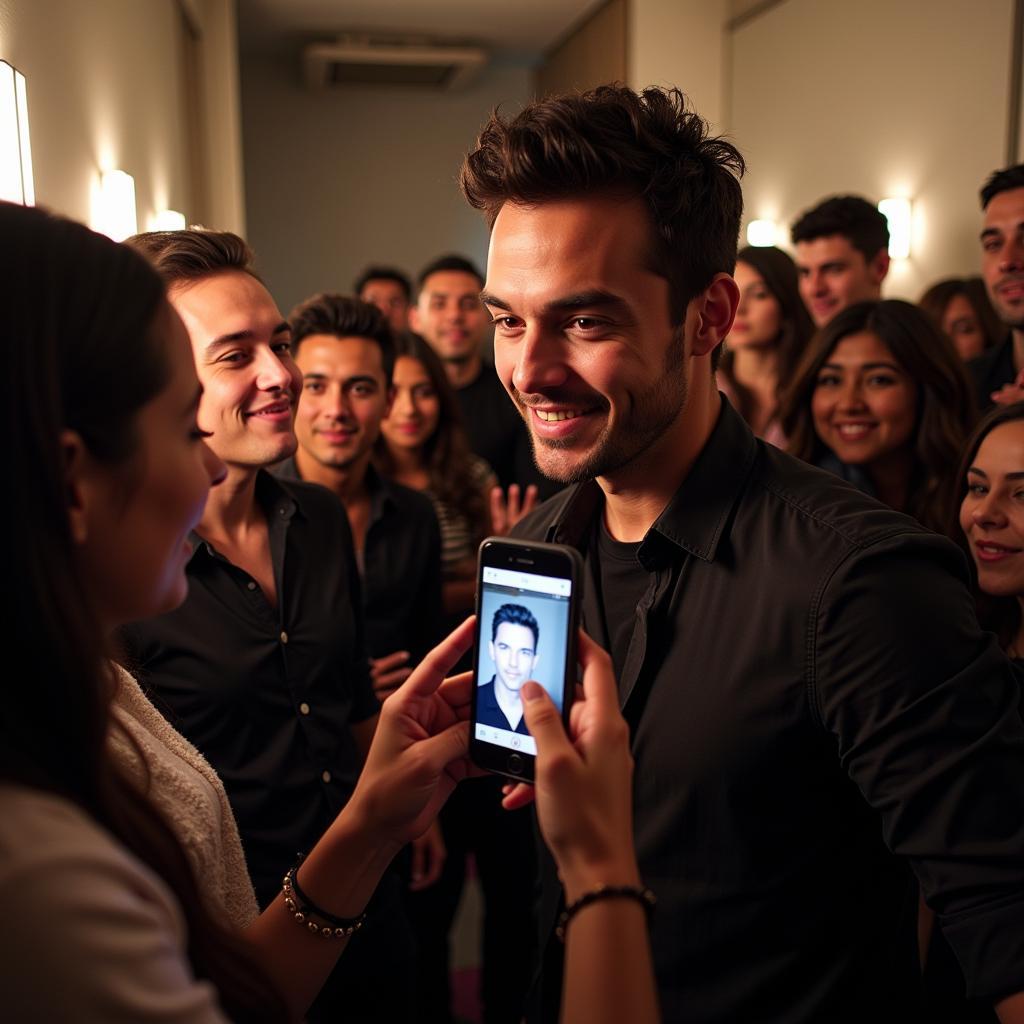 J Alvarez Meeting Fans Backstage