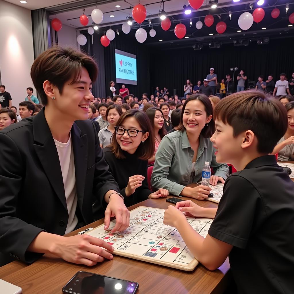 Jaejoong interacting with fans during his first Hong Kong fan meeting