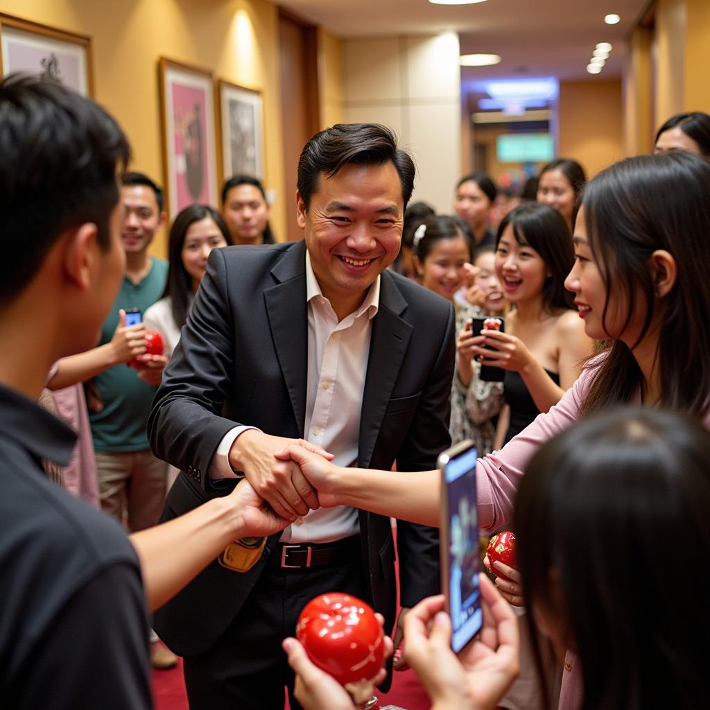 James Ma meeting Vietnamese fans