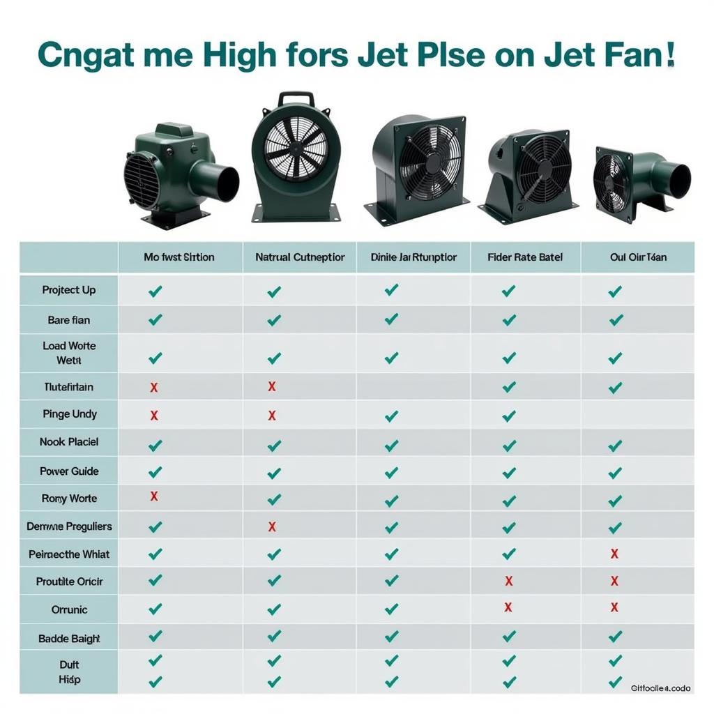 Jet Fan Different Models