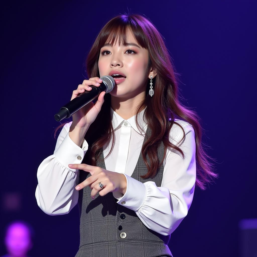 Jihyo Performing a Solo Song