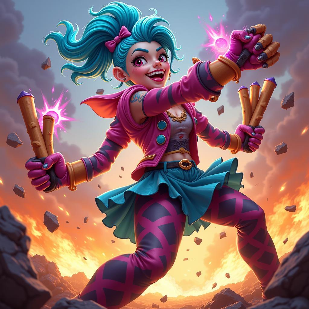 Jinx Fan Art: Battle Scene