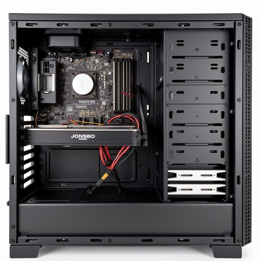 A completed Jonsbo FR-131 build showcasing clean cable management and integrated components.