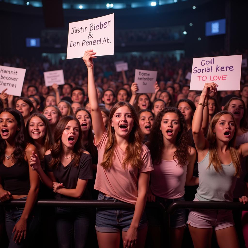 Justin Bieber Fans in Early Days